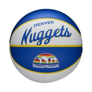 BALLON DE BASKET-BALL Mini Ballon de Basketball NBA Denver Nuggets Wilson Team Retro Exterieur-Noir-T3