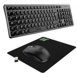 Ensemble clavier + souris sans fil compact pleine taille - blanc blanche -  Cdiscount Informatique