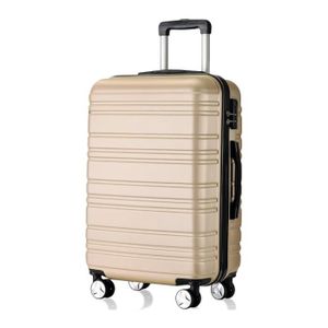 XXL coque rigide Valise voyage trolley valise de voyage 4 Rouleaux 100 L Comme neuf Rose
