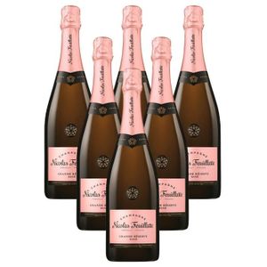 CHAMPAGNE Lot de 6 bouteilles de Nicolas Feuillatte Rosé