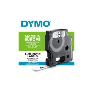 DYMO Cassette de ruban à étiqueter D1 noir/blanc,12mm x 5,5m