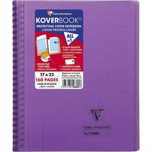 Clairefontaine 386401C - Un cahier à spirale Koverbook 160 pages