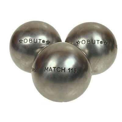 Boules de pétanque Obut Match it inox 76mm  mÉta Gris 57232 Neuf 