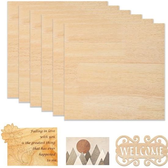 6x Napperons Contreplaqué Artisanat Forme Rectangle Tracteurs