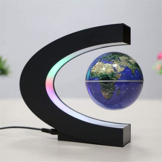 Mobukia Créatif Globe Terrestre Lumineux Flottant Magnétique Levitation