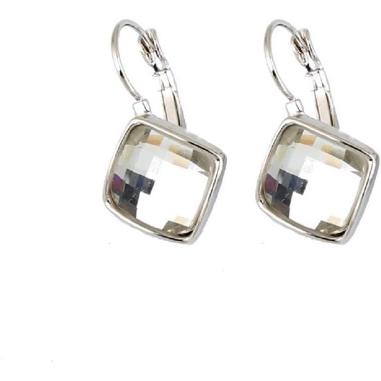 Boucles D'oreilles à Vis Vintage Or Blanc Avec Cristaux - Modèle *3220 - Occasion