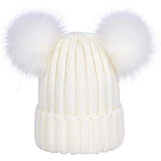 Chapeau Bébé Fait Main Avec 16 Pompons - Multi-couleurs - Taille 2x2 Inches - Neuf Sans étiquettes