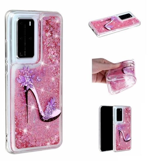 Pack Protection Huawei P40 Pro : Coque Gel Silicone Transparent Noir + Verre Trempé 3D Full - Neuf
