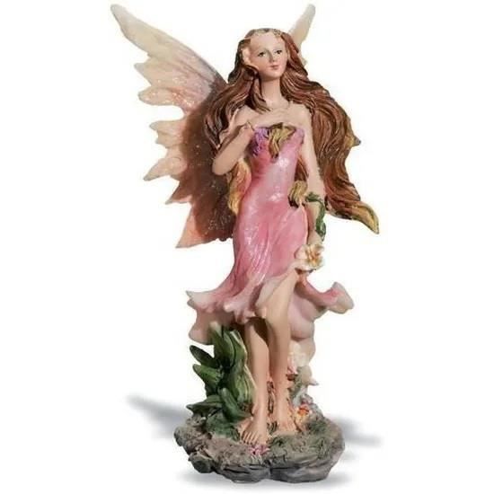 Grande figurine statuette fée et faon blanc H 41 cm - eBay