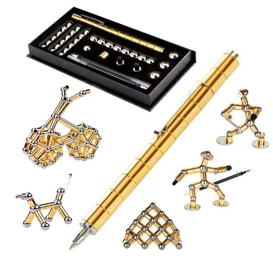Stylo Fidget Élégance – Boules Magnétiques – Cadeau Anti-stress Pour Homme Ou Femme – Multifonctions Tactile