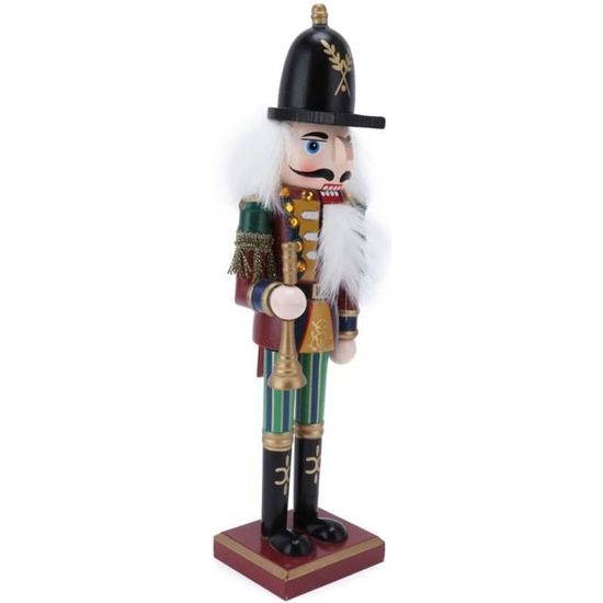 modèle de figurine Casse-Noisette Soldat Poupée Marionnette En Bois Artisanat De Noël Armoire À Vin Décoration Ornement (1401D)