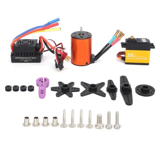 Voiture Rc 1/10 Combo Moteur Brushless 3650 4500KV + ESC 60A Pour