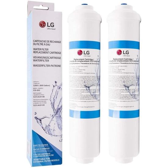 Lot De 2 Filtres à Eau GE FQK2J - Sous Évier - Double Débit - Neufs Scellés