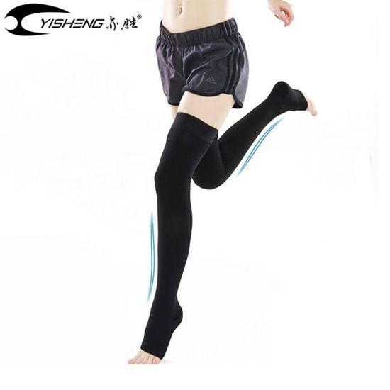 Manchons De Cuisse Femme - Enveloppements Aminçissants Noirs à Pression Spiralée Pour Affiner Et Tonifier