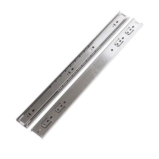 Rail De Tiroir Coulissant Complet Avec Amortissement SOFT - Blanc, Hauteur Réglable 88-171 Mm - Gedotec