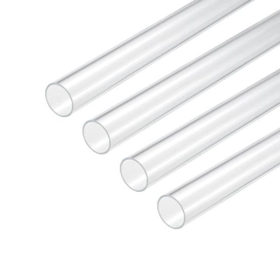 Tube Acrylique Transparent Rigide 18mm ID 20mm OD 45cm - Lot De 2 Pour Éclairage Et Refroidissement Eau