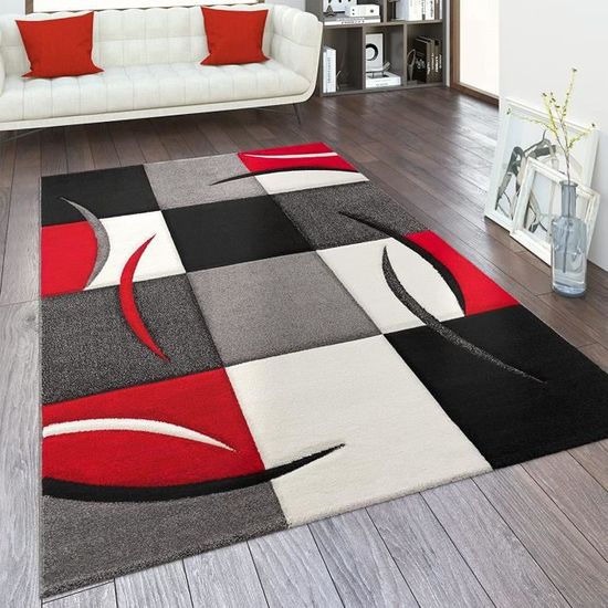 Tapis à Poils Longs Shaggy 120x170 Cm - Couleur Gris - Pour Salon, Chambre - Doux Et Confortable - Certification OEKO-TEX