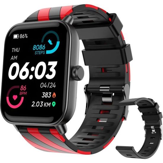 Montre Connectée Femme 1.8" Rose – Appels Bluetooth, Alexa, SpO2, Cardio, 110+ Sports, IP68