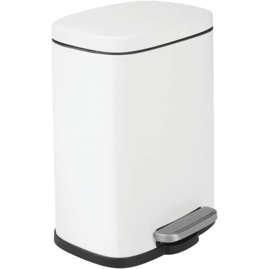 Lmoikesz Large Application Poubelle En Acier Inoxydable - Poubelles De Cuisine Et De Salle De Bains Poubelle Lisse Longue Durée De Vie, 9L Argent