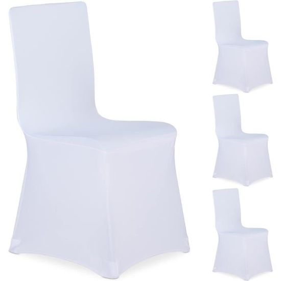 Ystyle Lot De 4 Housses De Chaise Extensibles - Couvre-Chaises Élastiques Salle à Manger, Lavables, Protection