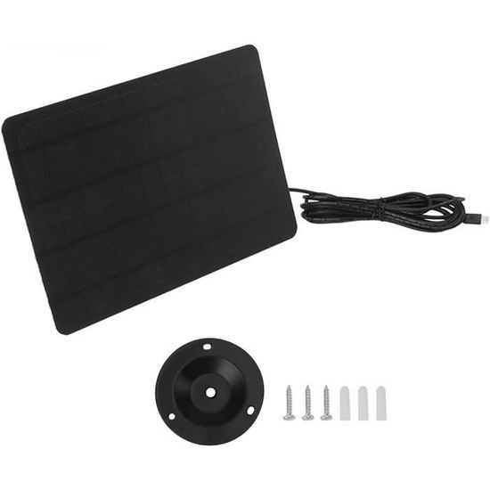 Panneau Solaire 6W 12V - Polysilicium, 210x135 Mm - Chargeur Pour Caméra Extérieure, Ventilateur, Éclairage Solaire - Portable, Léger