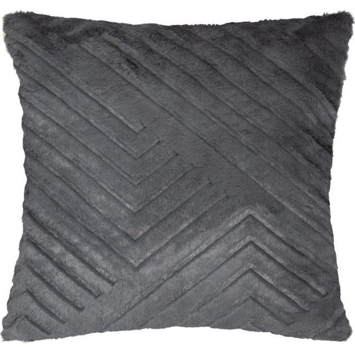 Coussin Four 3D géo - 45 x 45 cm - Gris