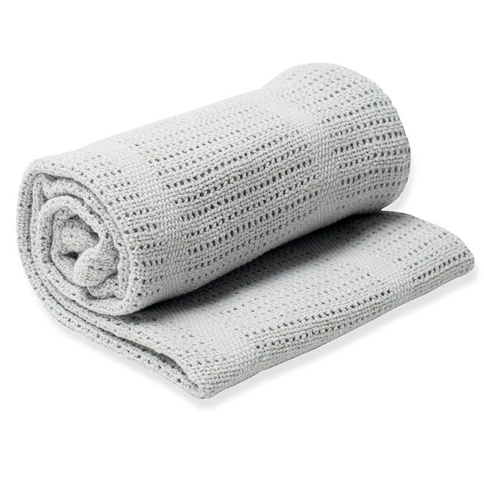 Lulujo - Couverture tricot de coton - Gris - ELEMENTS FOR KIDS