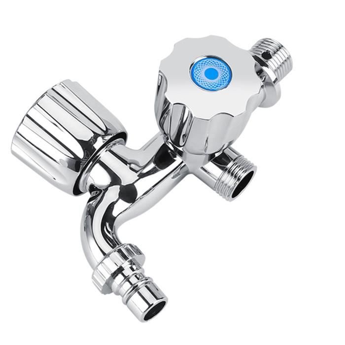 Robinet d'eau de bassin de lavabo robinet de machine à laver d'ABS avec le double bec et la poignée de l'obturateur G1 - 2