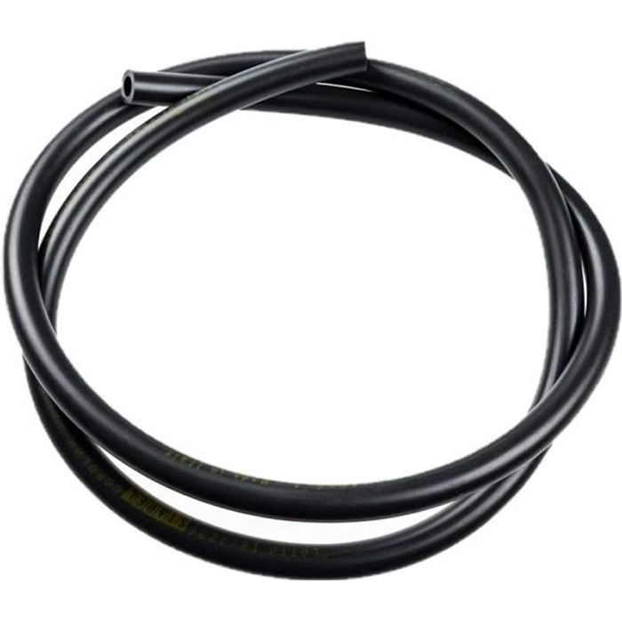 1M TUYAU CARBURANT NOIR 8MM INTERIEUR TONDEUSE MOTO VOITURE DURITE ESSENCE HYDROCARBURE