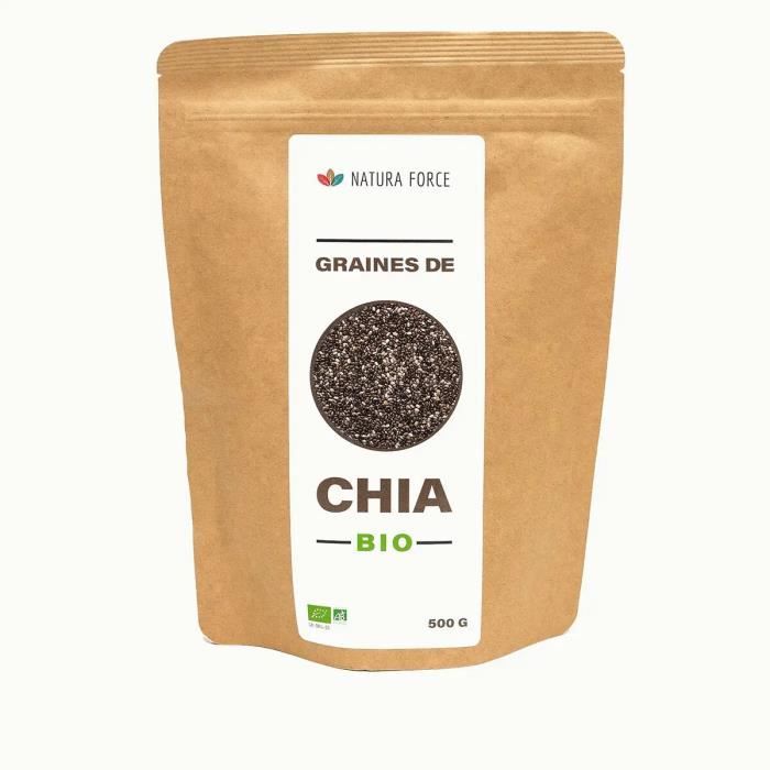 Graines de chia bio Natura Force - noir/marron/blanc - TU