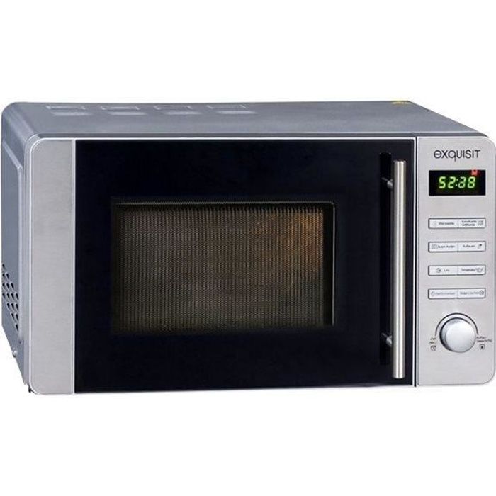 Exquisit MW8020H Four micro-ondes combiné grill pose libre 20 litres 800 Watt inox et verre