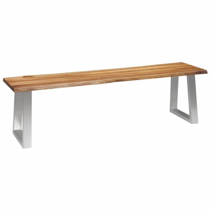 *BMM* 3775Mode Banc de rangement Meuble Bas Coffre Jardin Décor - Banc de Salon Cuisine Banquette d'Entrée 160 cm Bois d'acacia mass