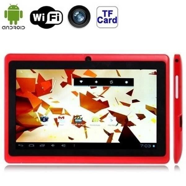 Tablette Pc , Android, 7 Pouces, 512MB+4GB, Bluetooth, Wifi, Rouge