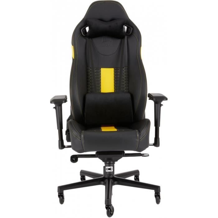 CORSAIR Siège Gaming T2 ROAD WARRIOR - Noir / Jaune - (CF-9010010-WW)