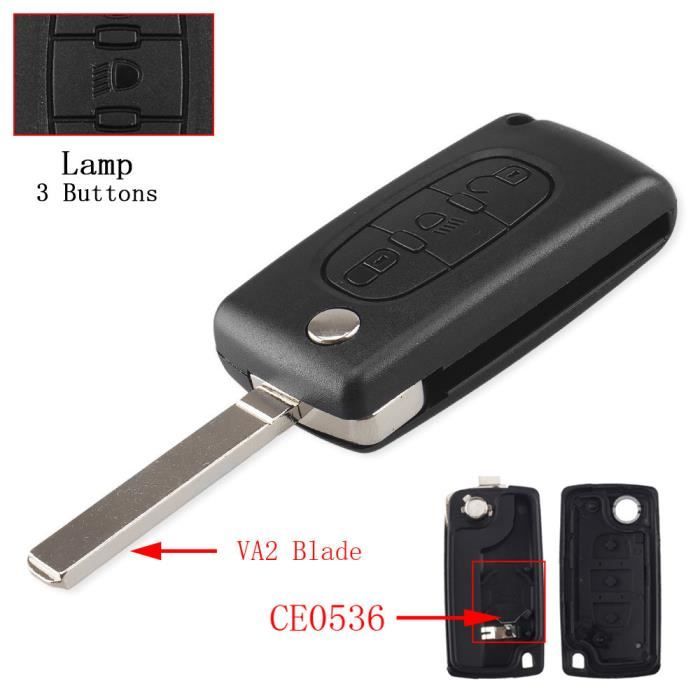 OBEST Coque cl/é t/él/écommande plip pour Citroen C2 C3 C4 C5 C6 Picasso CE0536