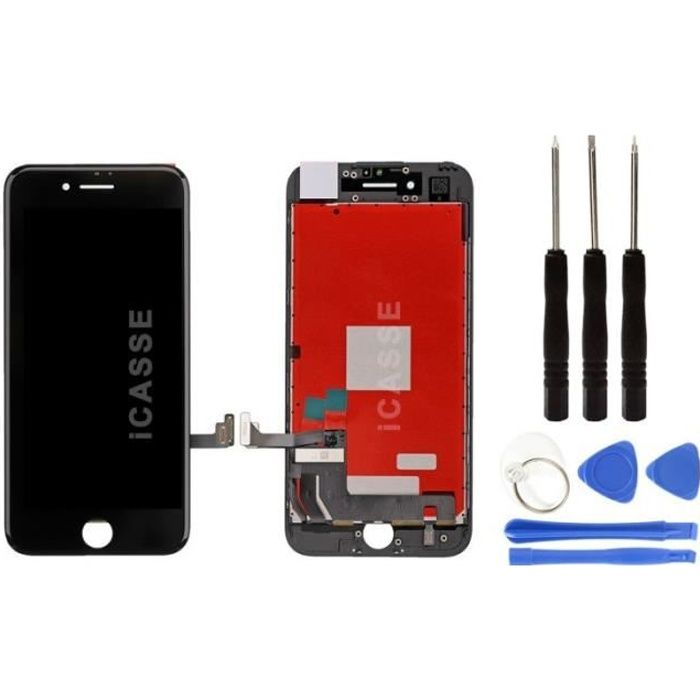Kit Vitre tactile IPHONE 7 NOIR + Ecran LCD assemblés + OUTILS OFFERTS Qualité GRADE AAA
