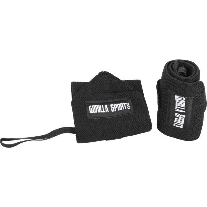 Bande de maintien poignet noir Gorilla Sports