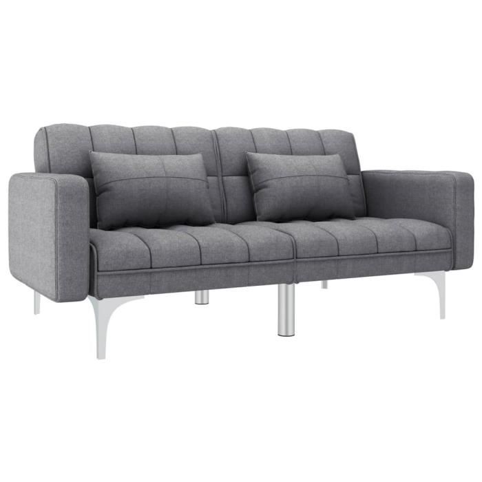 TO-MLP Canapé-lit Gris clair Tissu
