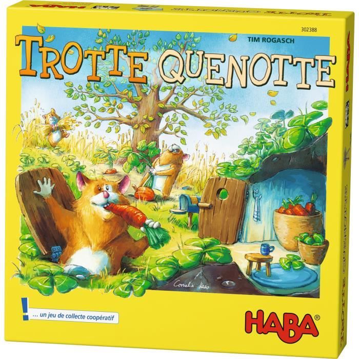 HABA - Trotte Quenotte - Un jeu de société coopératif - Un jeu animé de collecte et de coopération - 4 ans et plus, 302388