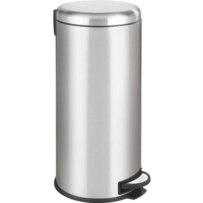 KITCHEN MOVE Poubelle de cuisine à pédale - Inox brossé - 30L - URBAN