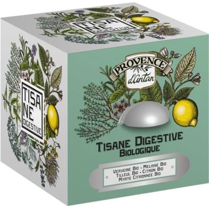 Provence d'Antan Tisane Digestive Bio Boîte Métal 24 sachets