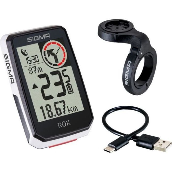 COMPTEUR GPS VELO SIGMA ROX 2.0 White Top Mount Set