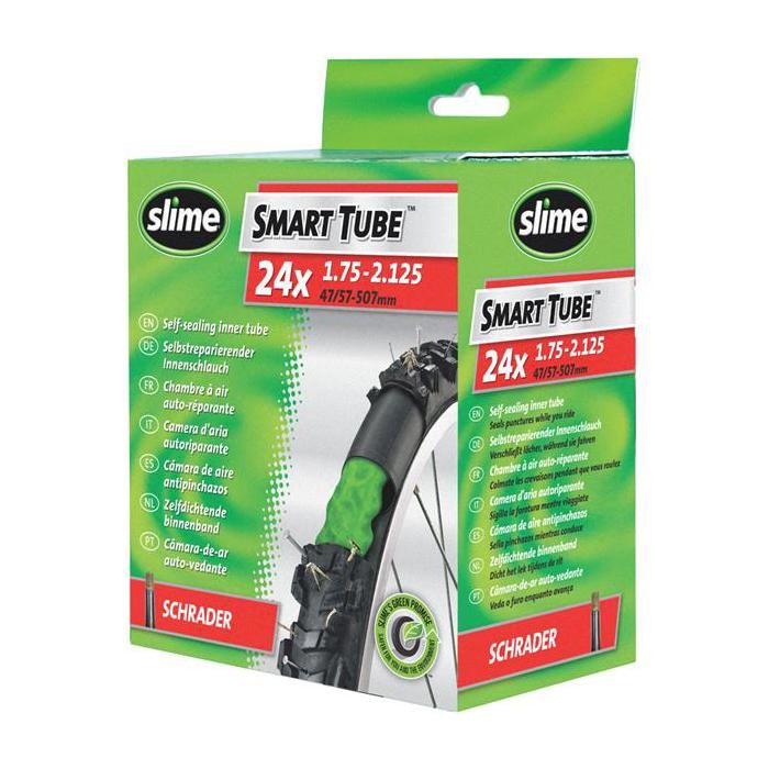 Slime Chambre A AIR 24X1.75-2.125 (40-54-507) VS Adulte Unisexe, Noir, Taille Unique