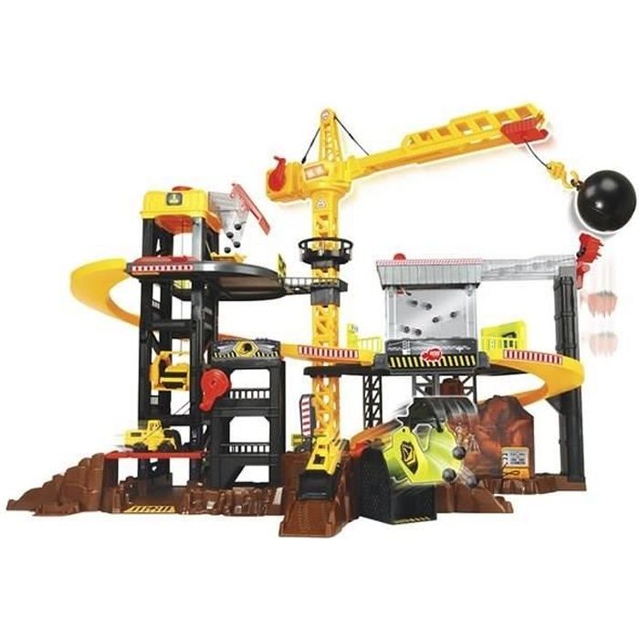 DICKIE - Construction playset 52 cm + 3 véhicules