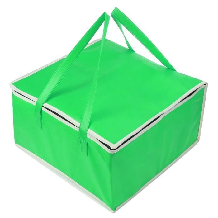 Sac Isotherme Sac De Repas Pizza Thermique Livraison De Nourriture 15 Pouces VERT