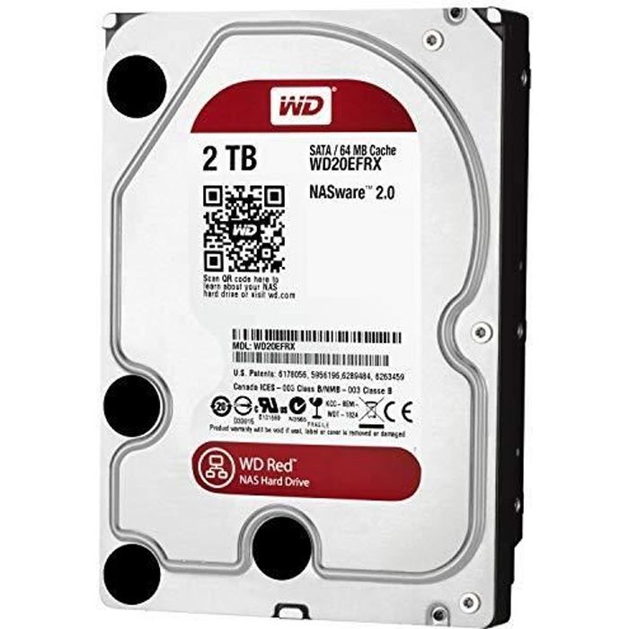 WD WD20EFRX Red Disque dur interne (Bulk) NAS 2 To 3,5 pouces SATA intellipower