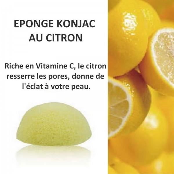 Eponge Konjac au Citron - Ben être - Jaune