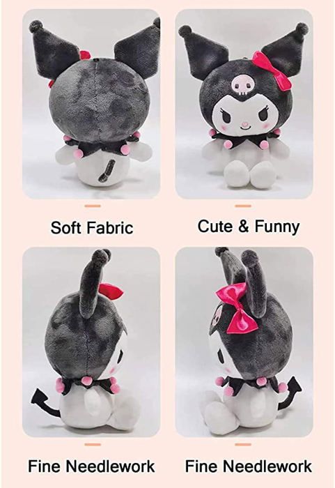 Poupée en peluche Monchhichi Kuromi de dessin animé, jouet doux Kawaii pour enfants Poupée en peluche Monchhichi Kuromi de dessin animé, jouet doux Kawaii pour enfants