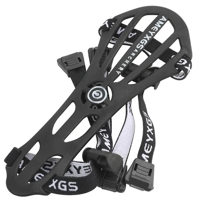 Protège-bras Réglable Tir à L'arc Toparchery - Cuir Noir/marron Ambidextre