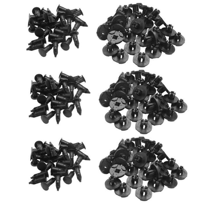 X AUTOHAUX 40Pcs Voiture Rivet Expansion Plastique 8mm Trou Diamètre Boulon Clip Blanc